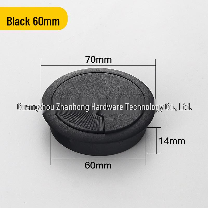 Round Desktop Cable Hole Cover for Wire Management (50, 53, 60mm)