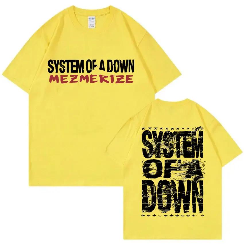 Custom Rock Band System Of A Down Mezmerize T Shirts Unisex Unisex Vintage Alternative Metal Music Tshirts Unisexs Fashion Oversized