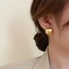 Charm Exaggerated Personality Round Matte Stud Earrings for Women Temperament Enfashion Korea Earring Party Jewelry Accessory