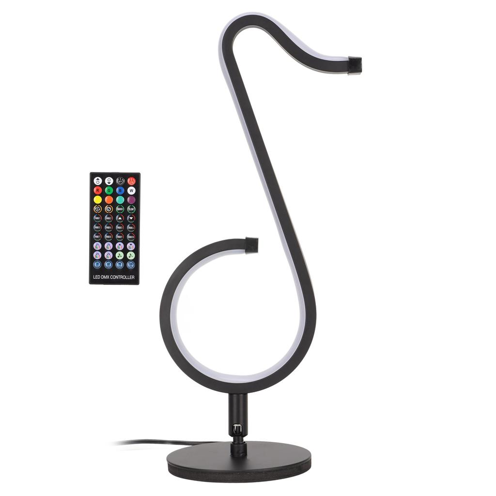 Musical Note Table Lamp Intelligent Control 180 Degree Rotation RGB Cool Desk Lamps for Living Room Bedroom Bedside
