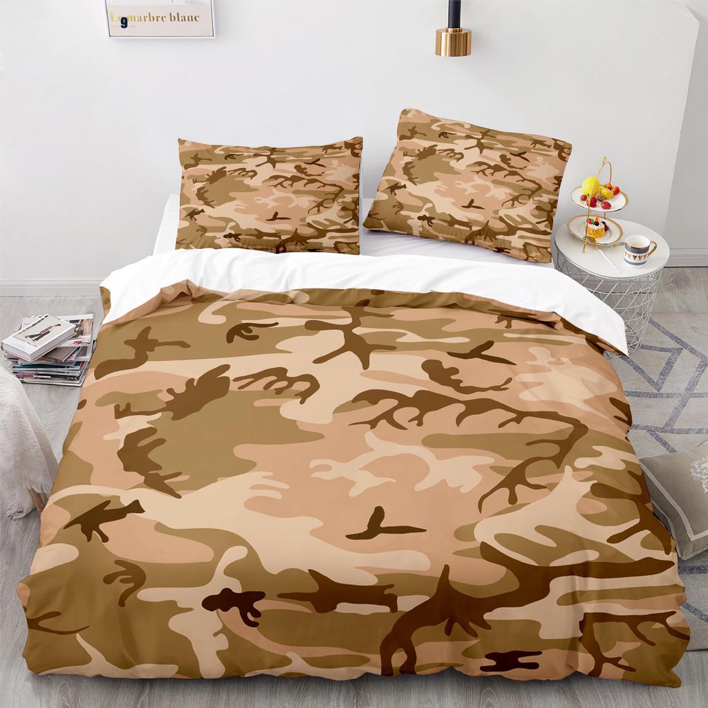 Home Textile Camouflage Quilt Cover Digital Printing Three-Piece Set 3D