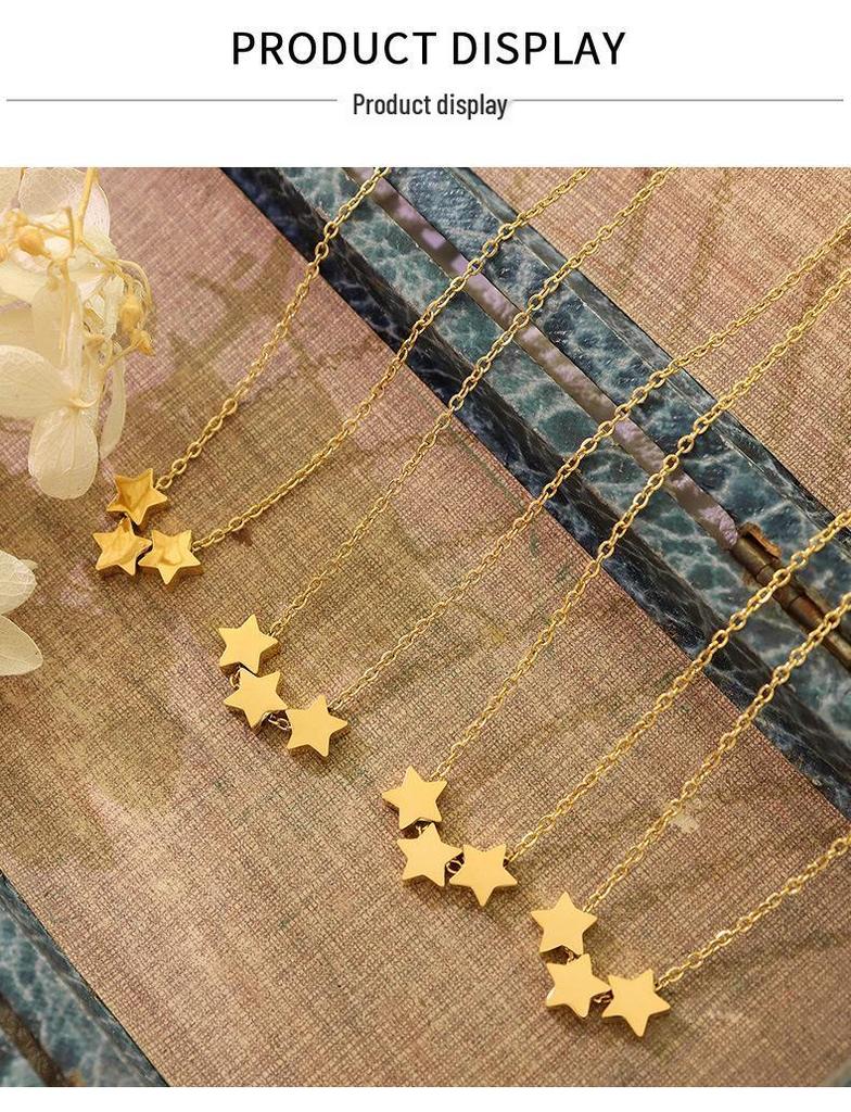 Unisex Geometric Star Necklace - Non-Fading Commuter Style