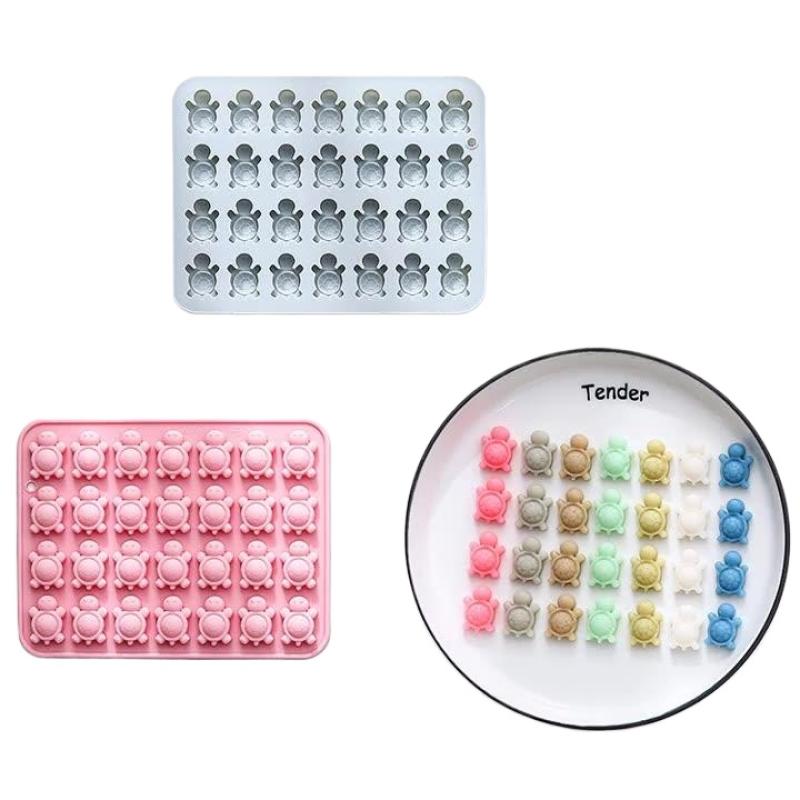 Ocean Theme Sea Turtle Silicone Mold - Flexible 28-Cavity Professional Baking Tray Candy & Chocolate Making Tool