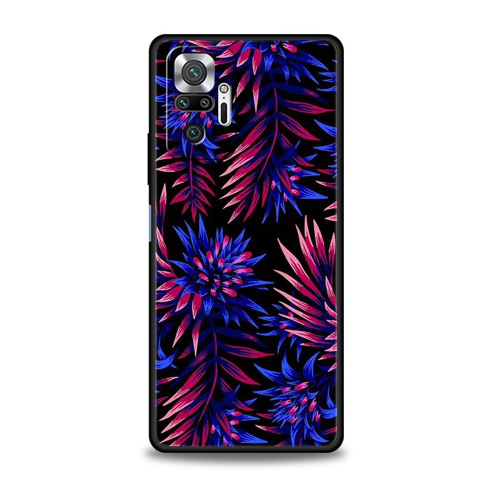 Vintage Banana Leaf Flower Phone Case For Xiaomi Redmi Note 13 12 5G 11 10 Pro Plus 4G 9S 9 8 7 9T 13C 10C 9C 9A Silicone Cover