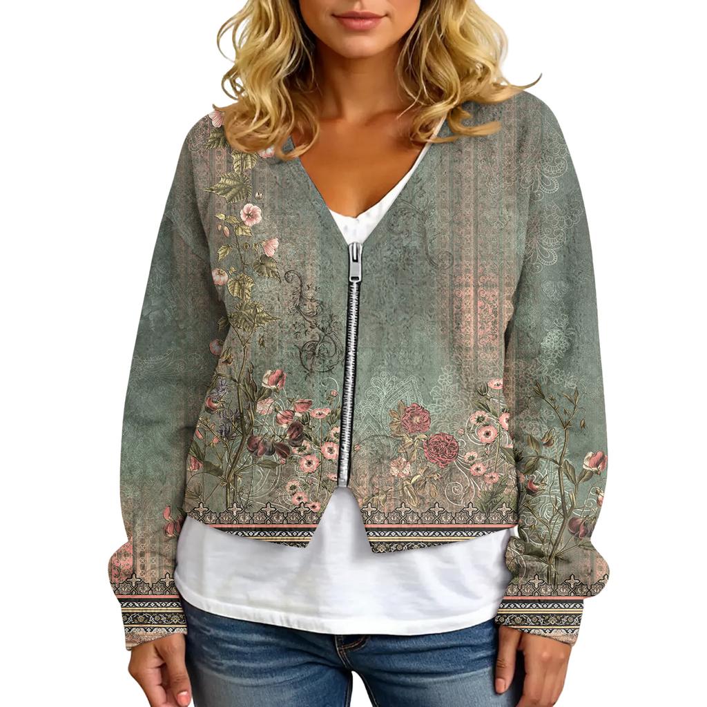 Womens Zip Up Sweaters Sweatshirts Long Sleeve Oversized Jackets Soft Casual Loose Tunic Tops