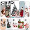 Weihnachtskunst Mädchen Kaffee Abdeckung Handyhülle Für iPhone 16 17 Air 15 14 Pro Max 16E Handyhülle 13 Mini 12 11 7 SE 8 Druckmuster