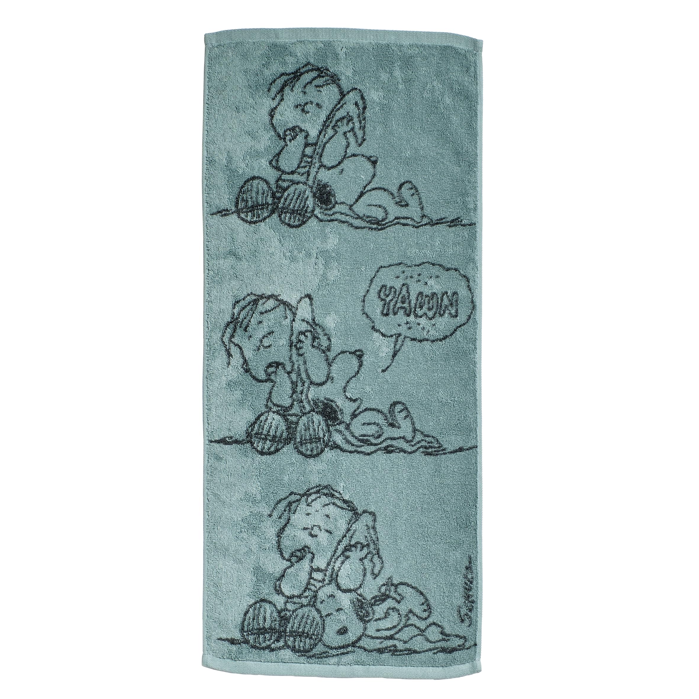

Nishikawa Snoopy Face Made in PN5604TW Towel, 34x80cm, Washable, 100% Cotton, Linus, Japan, Imabari, Green, XT25136601, зелёный