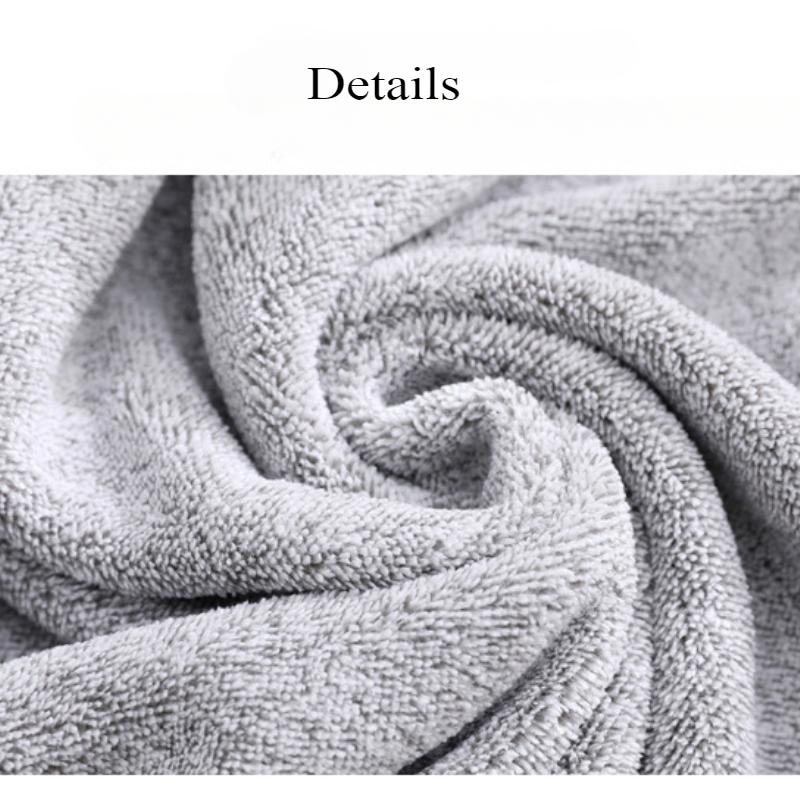 70 X 140cm Home Bath Towel Antibacterial Bamboo Charcoal Fiber Soft Large Bath Towel Absorbent Household Bath Towel for Gym Sports Shower Robe