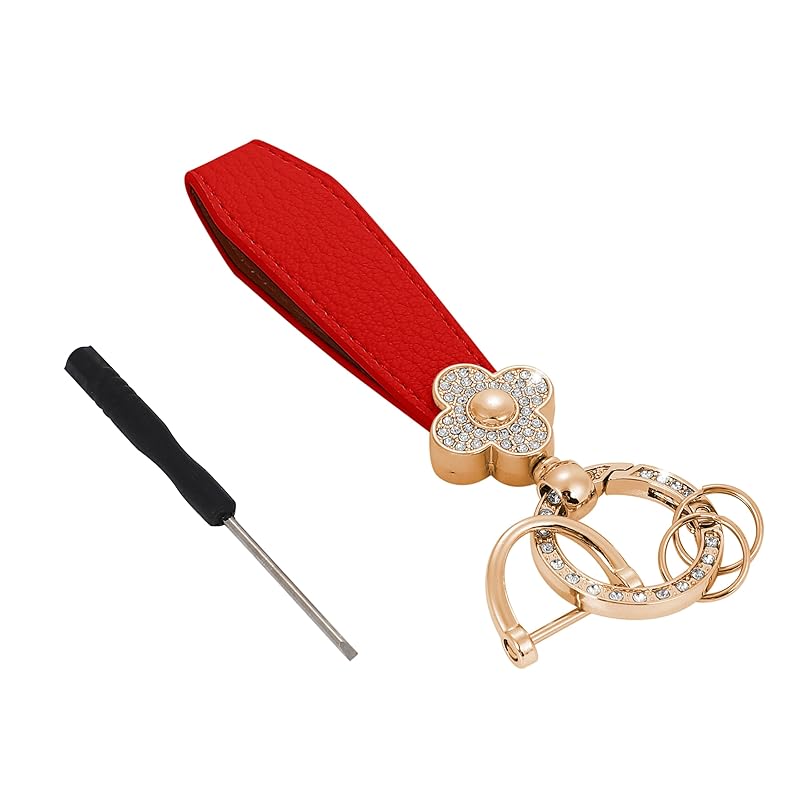 

[tonecraft] key ring flower flower colorful simple orthodox bag charm Popularity Fashionable cute Sparkling gold (red)