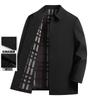 Medium and old cadre clothing men's autumn dad clothing medium and long jacket business casual solid color lapel administrative jacket