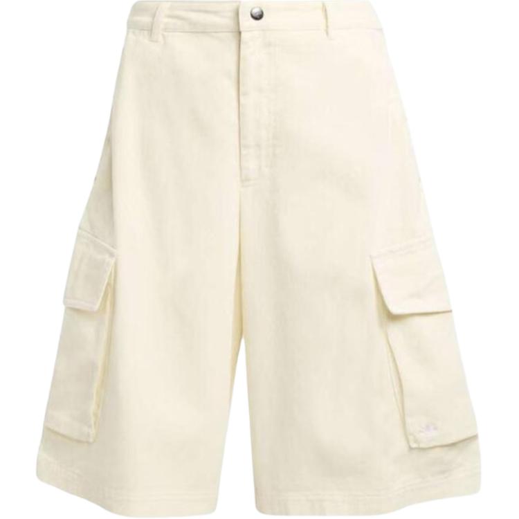 

Adidas Originals Cargo Jorts Solid Color Button Comfortable Sports Casual Shorts Women Shorts Beige JD0138 S