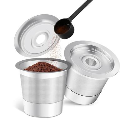 Coffee Filters Cup Reusable K Cup Stainless Steel Refillable Nespresso Coffee Scoop Capsules Cup Capsule Refilling Filter Tools