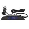 Relógio LED para Carro Termômetro 24 Horas Medidor de Temperatura Interna Externa do Carro Monitor Digital de Tensão da Bateria Voltmeter DC 8~28V
