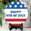 2D Flat Retro Aluminum Wall Coverings In Various Sizes. The American Independence Day Patriotic Theme, Happy 4th of July, In Red, White, and Blue, Is