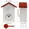 Cuckoo Clock - Plastic Hanging Bird Wall Clock with Bird Tweeting Sound Modern Home Living Room Minimalist Decoration Gift
