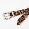 European and American Retro Leopard Skin Braided Belt for Women Silver Buckle Personalized Dress Accessories Hot Girl Decorative Belt for Women