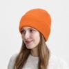 Stretch Knitted Winter Hat Solid Color Pullover Hat Neck Warmer  Outdoor Cycling Skiing