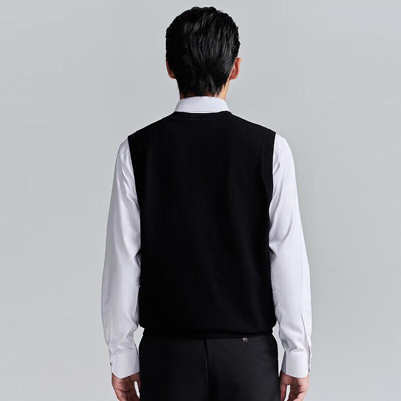 Baoxiniao Men's Pure Wool Business Casual V-Neck Vest