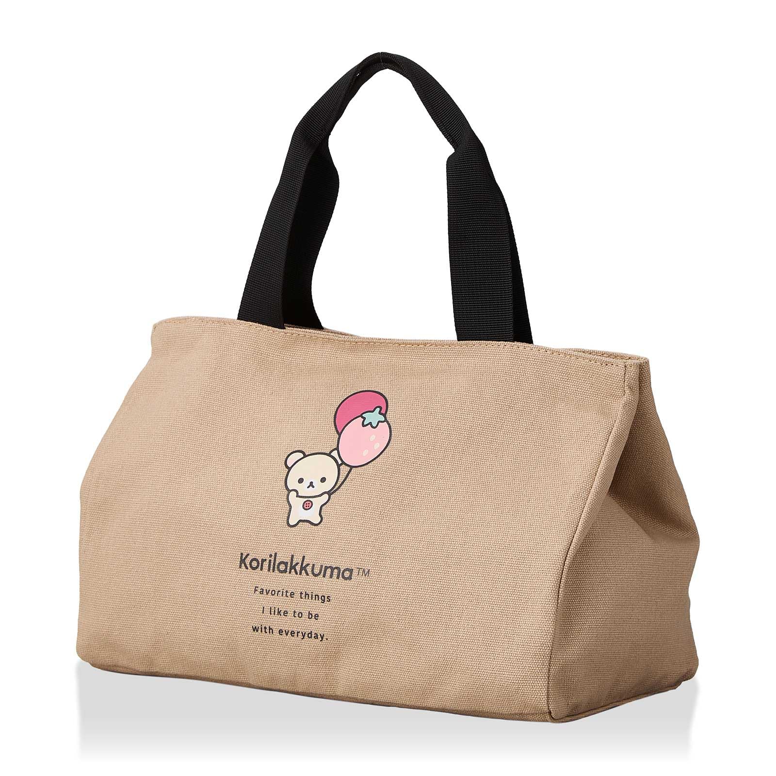

Rilakkuma Side Button Mini Tote Bag 6040 RK44 Beige Korilakkuma