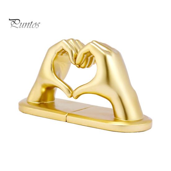 

1 пара любовных жестов, подставка для книг, в форме сердца, в стиле Богемии, статуэтка из смолы, скульптура, украшение для домашнего офиса, настольный упор для книг, орнамент золотистый