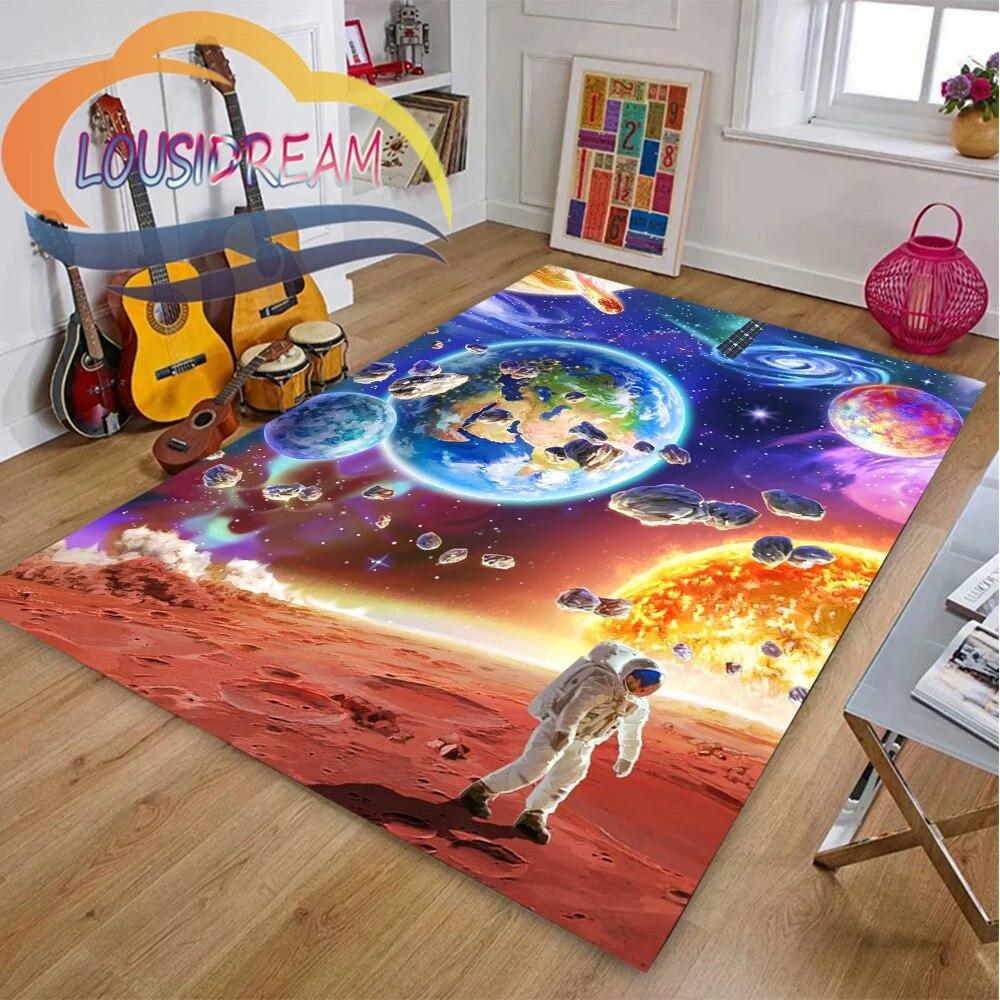 3D Pattern space universe  vector and many planets in galaxy-Popular Cushion In Europe  America Fashionable Carpet
