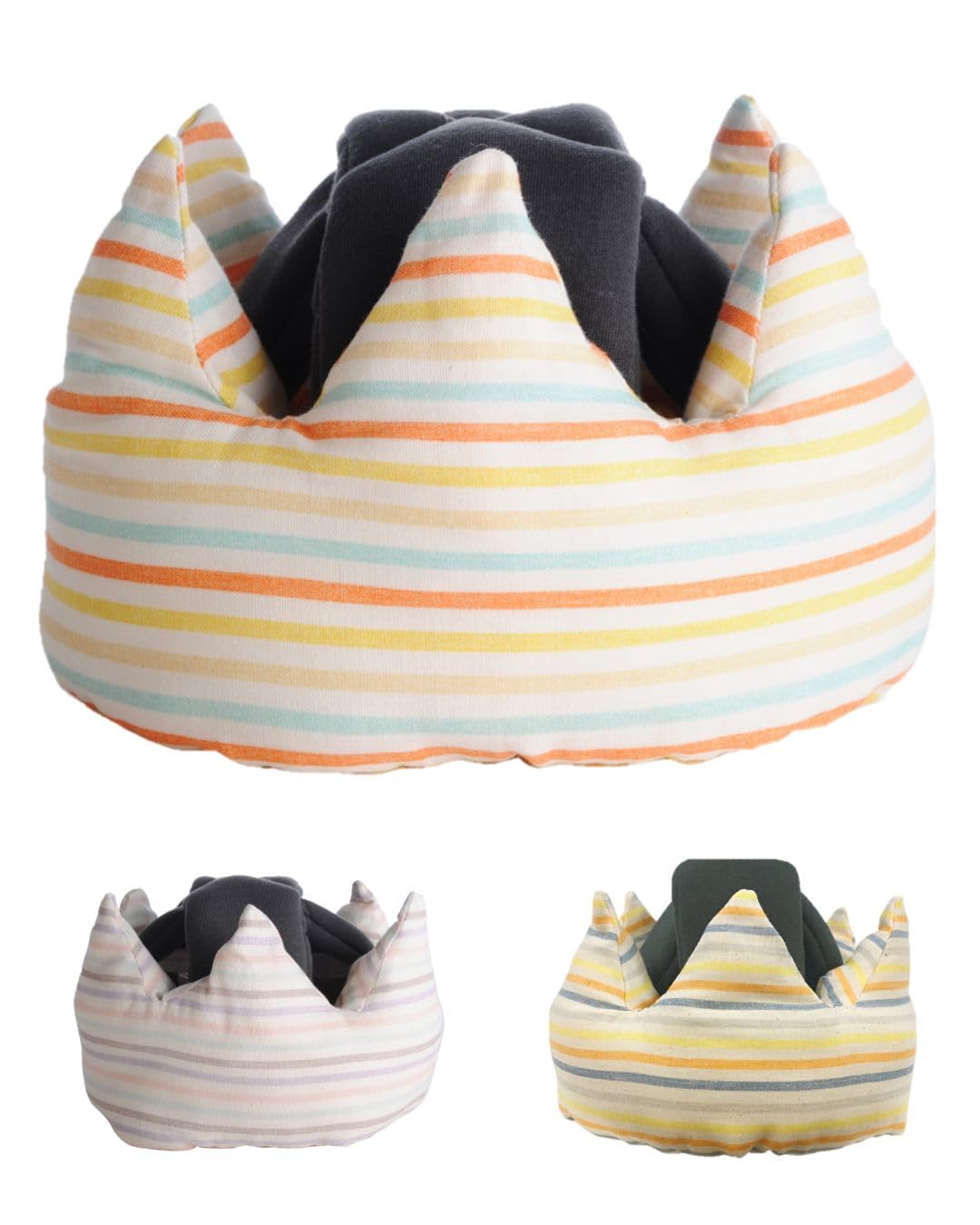 

angerolux Crown Baby Indoor Bump Prevention Headgear for Crawling and Made in Yellow Border Helmet, Toddling, Japan,