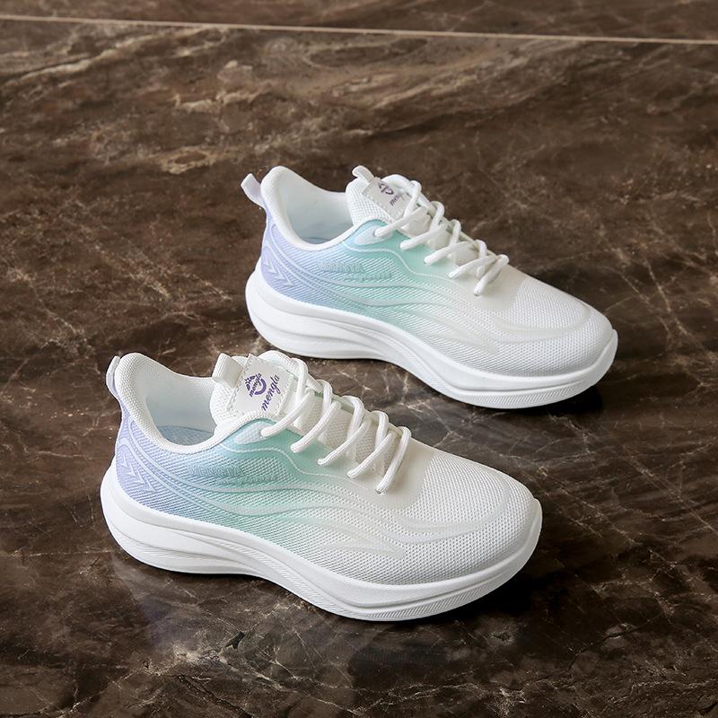 2025 Spring New Korean Version Breathable Fly-woven Women's Shoes Ins Tide Student Running Sports Shoes Women's Casual FZ6608