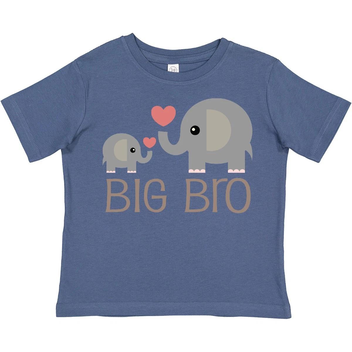 Inktastic Big Bro Boys Elephant Brother Announcet Toddler kids boys T-Shirt Childs Kid 100