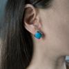Серебряные серьги с бирюзой (60002227)