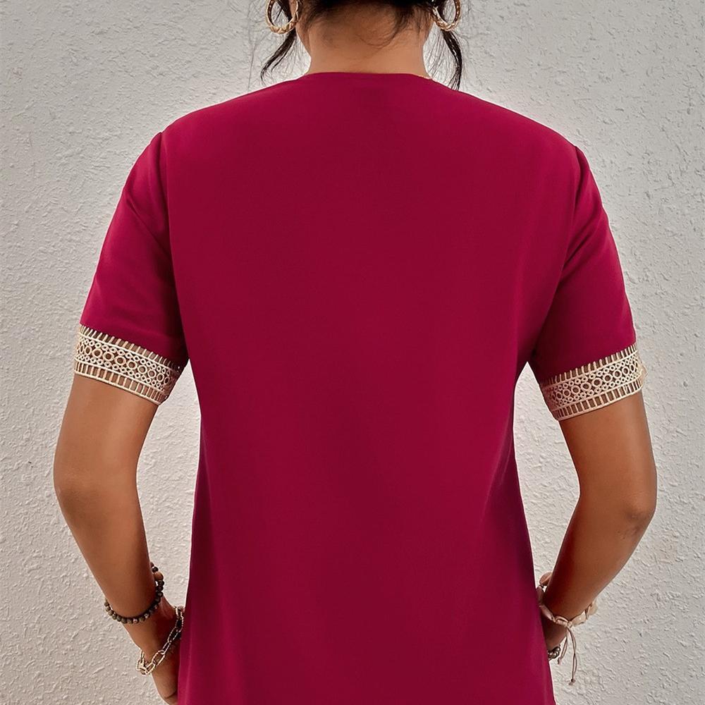 Summer Women Casual Tops V Neck Loose Shirt Women Blouses & Shirts