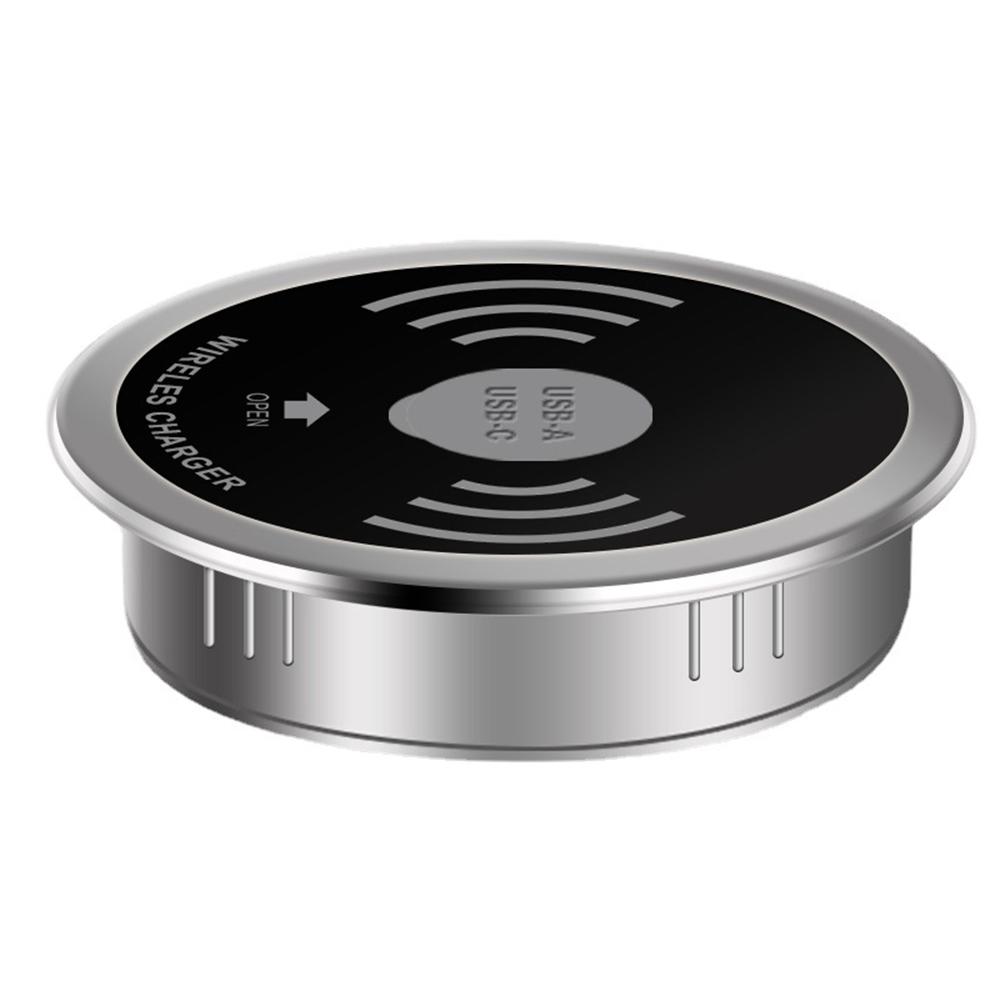 Invisible Wireless Charger  Under Table Furniture Desk Wireless Charging Station Desktop Embedded Charger for IPhone Samsung