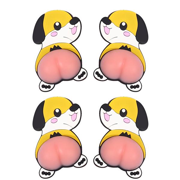 Car Door Anti-collision Stickers Silicone Cartoon Butt Rubber Strips for Auto Rearview Mirror Door Handle Bumper Decals Sticker