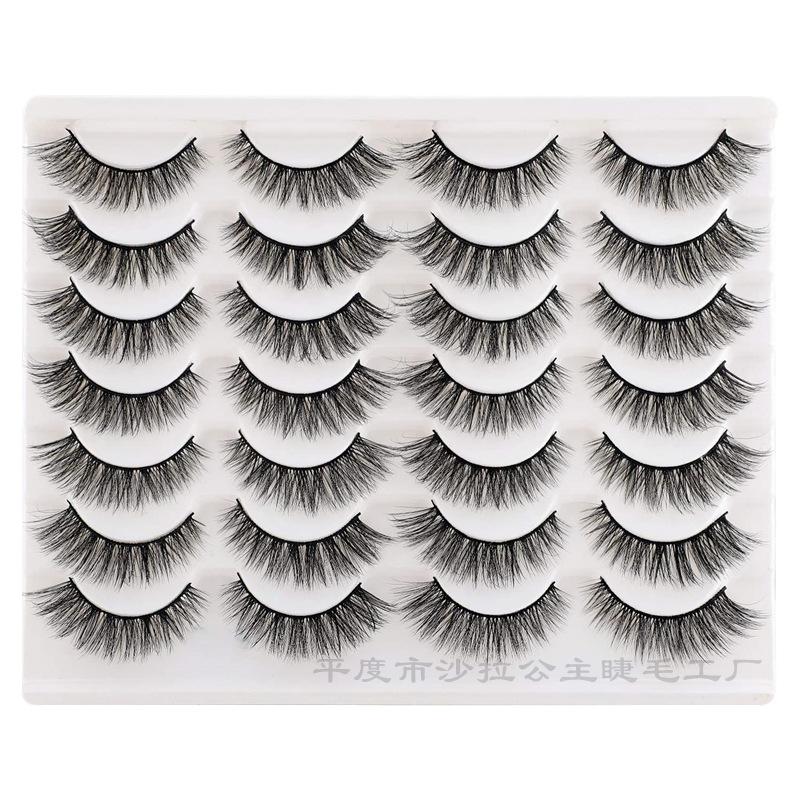 

14 Pairs Of Makeup 3D Three-Dimensional Fried Hair, Simulated Exaggerated Thick Barbie Big Eyes Multi-Layer Three-Dimensional False Eyelashes