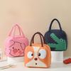 Cartoon Insulated Lunch Bag Oxford Fabric Thermal Lunch Box Tote Case Handheld Meal Bag for Picnic Freshness Ice Pack
