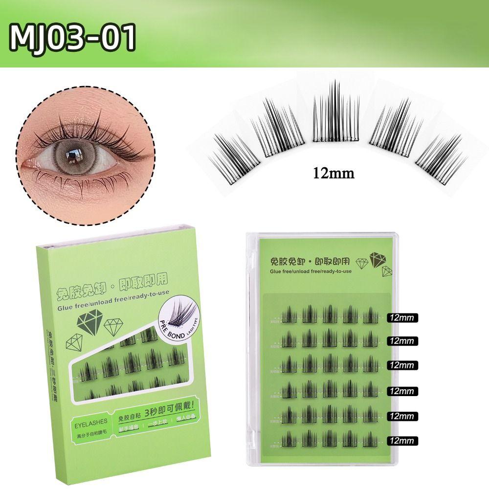 Soft Lash Individual Clusters Glue-free Lashes Self Adhesive Press on Lashes  Eyelash Extension