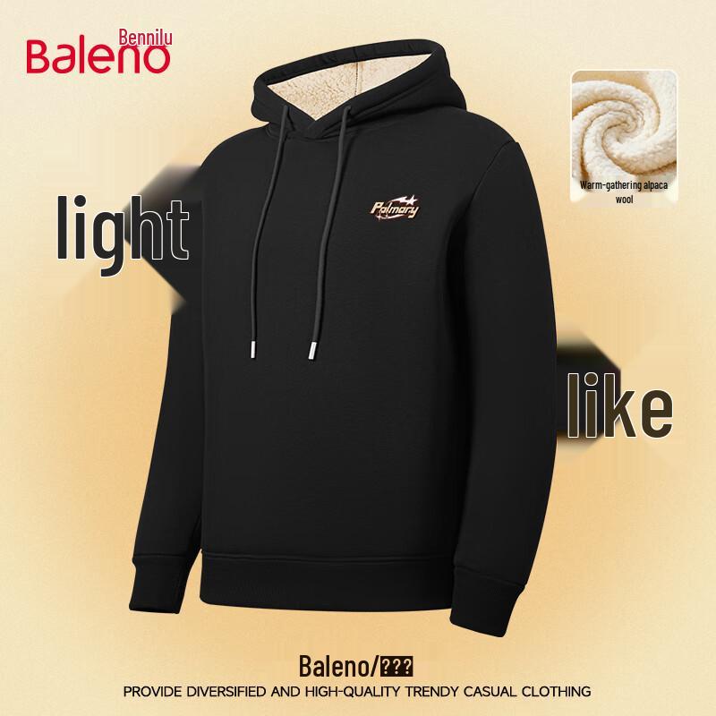 

Baleno Men s Thickened Alpaca Fleece Hooded Sweatshirt 2XL