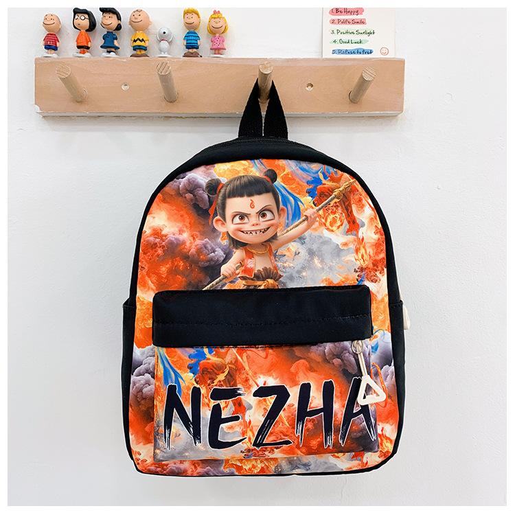 School bag Nezha backpack cute cartoon bag children lightweight casual school bag back