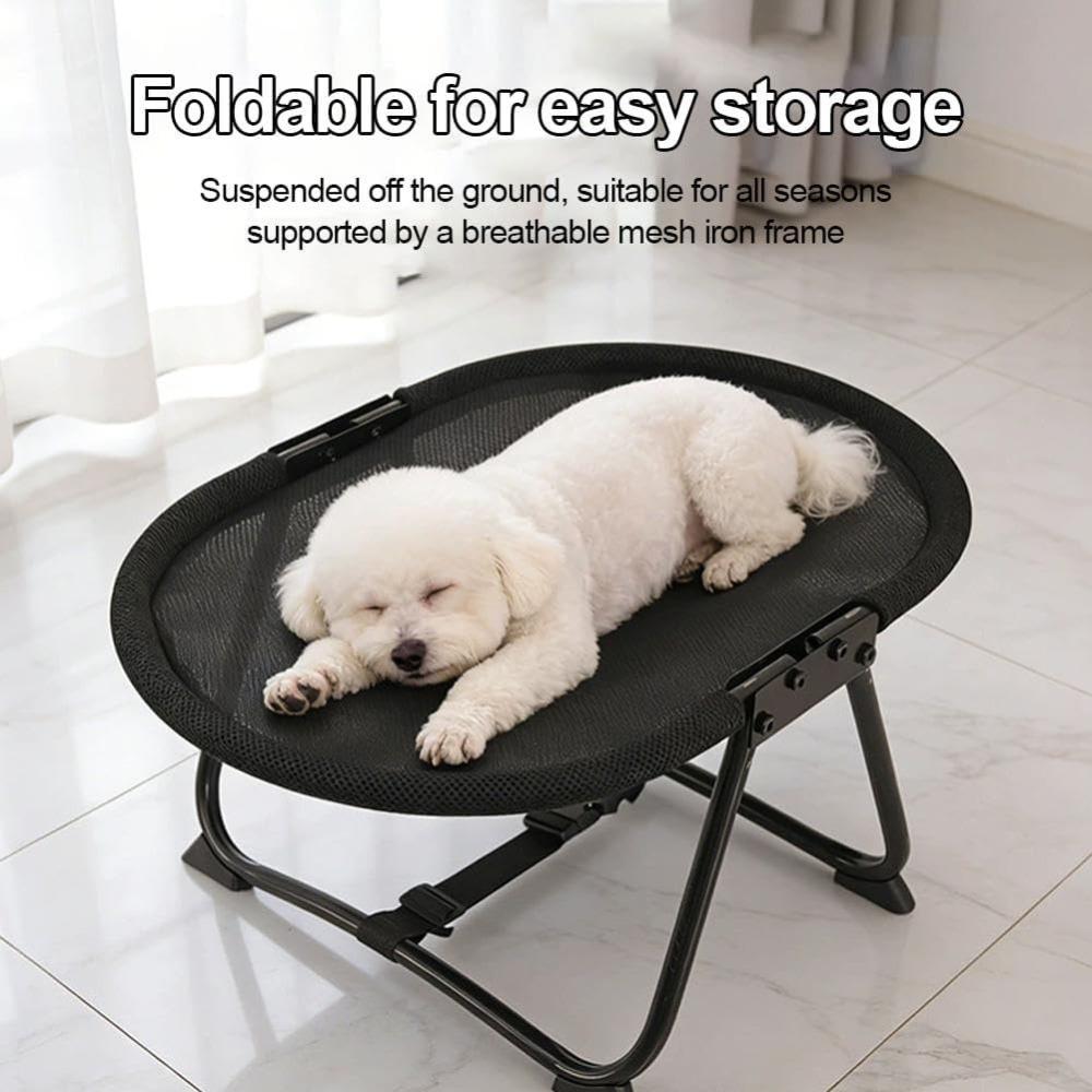 Cat Bed Hammock, Free-Standing Elevated Dog Cot for Indoors and Outdoors,Foldable No-Assembly Pet Bed with Breathable Mesh,Lightweight Raised Pet Cot