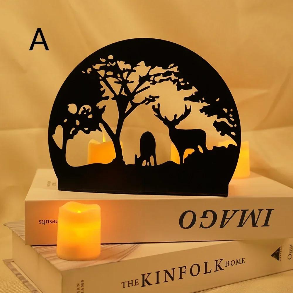 Creative Metal Candle Holder Home Decoration European Wrought Iron Candle Holder Elephant Elk Metal Ornament Valentine's Day