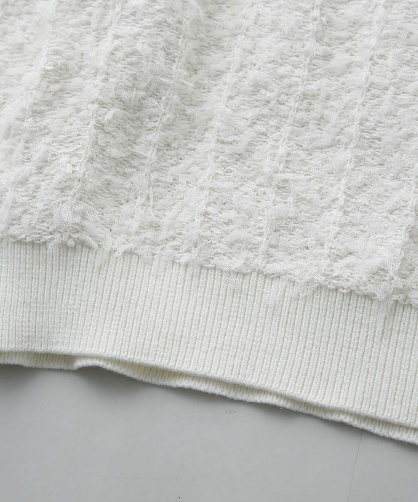 Nano Universe Tulle Mohair Knit Pullover be paired with other Size F Women's (Can items) (110), Blue, 669-5122304