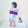 Baby Romper Japanese Cute Baby Commemorative Photo First First Meal Shrine Obon Baby Shower Newborn Gift [SEIWARAKU] Coverall, Style, Kimono, Girl,
