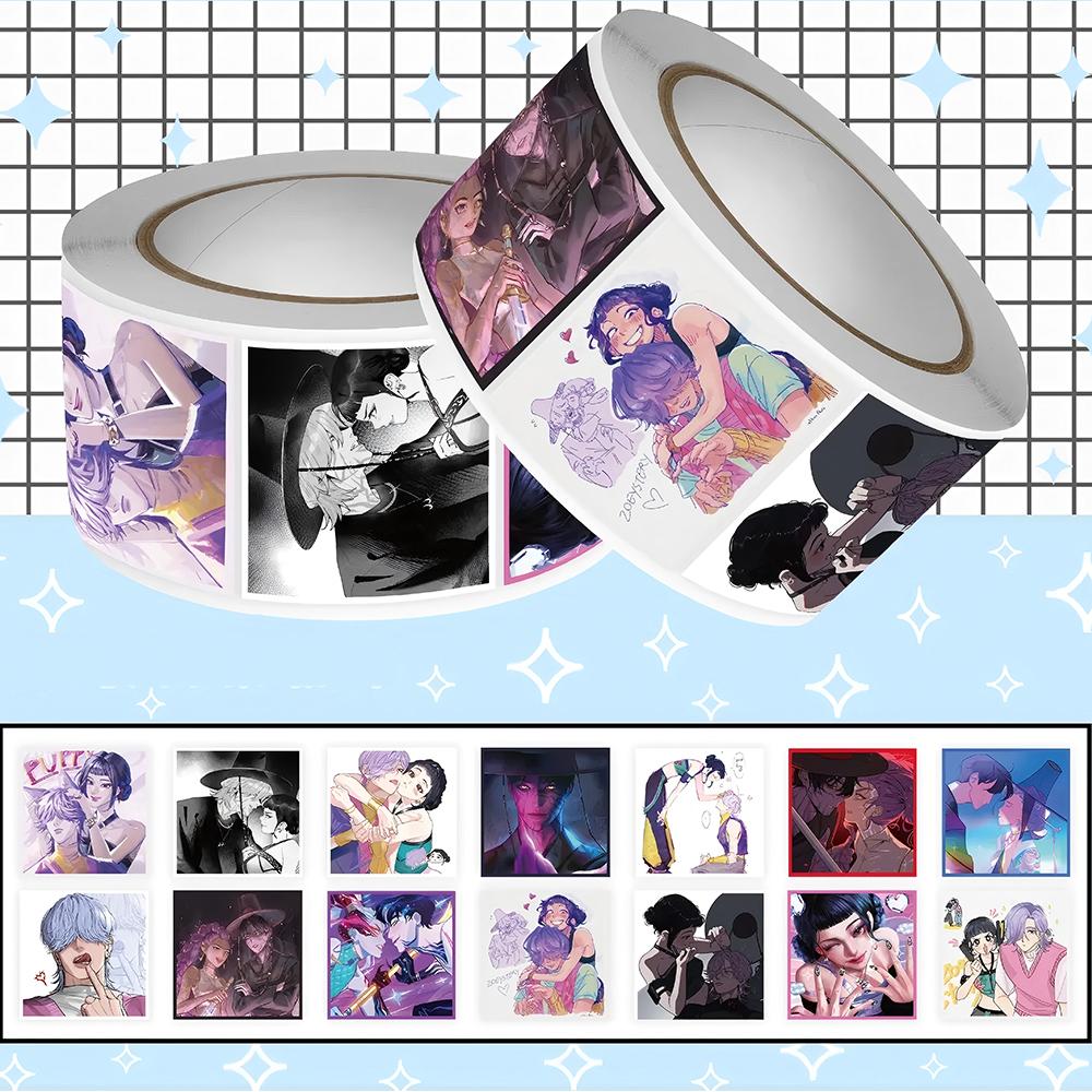 Kawaii Anime Kpop Demon Hunter Stickers Cartoon Sealing Decals Waterproof DIY Scrapbooking Stationery Cute Sticker Gifts