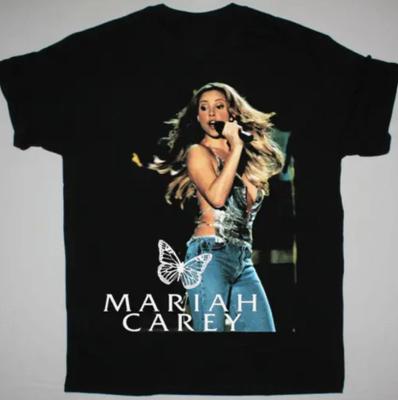 Collezione Mariah Carey Cantante T-shirt Cotone Tutte le Taglie Nero Unisex S-5XL