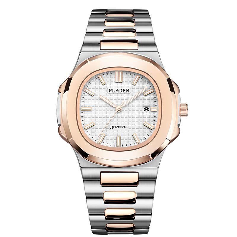 Classic Men's High-end Fashion Business Stainless Steel Waterproof Quartz Watch