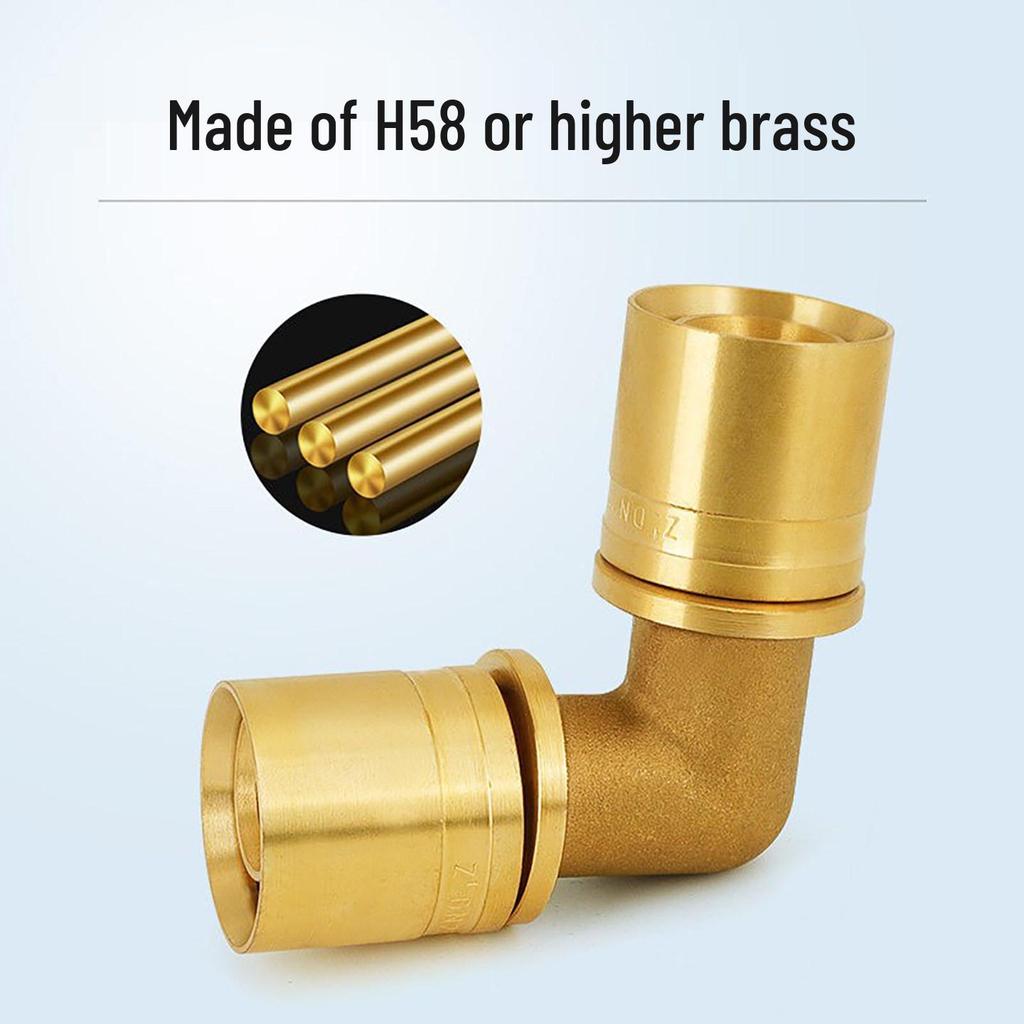 Euro Standard 90-Degree Push-Fit Elbow Fittings for Aluminum-Plastic Underfloor Heating and National Standard 1620 Water Pipes
