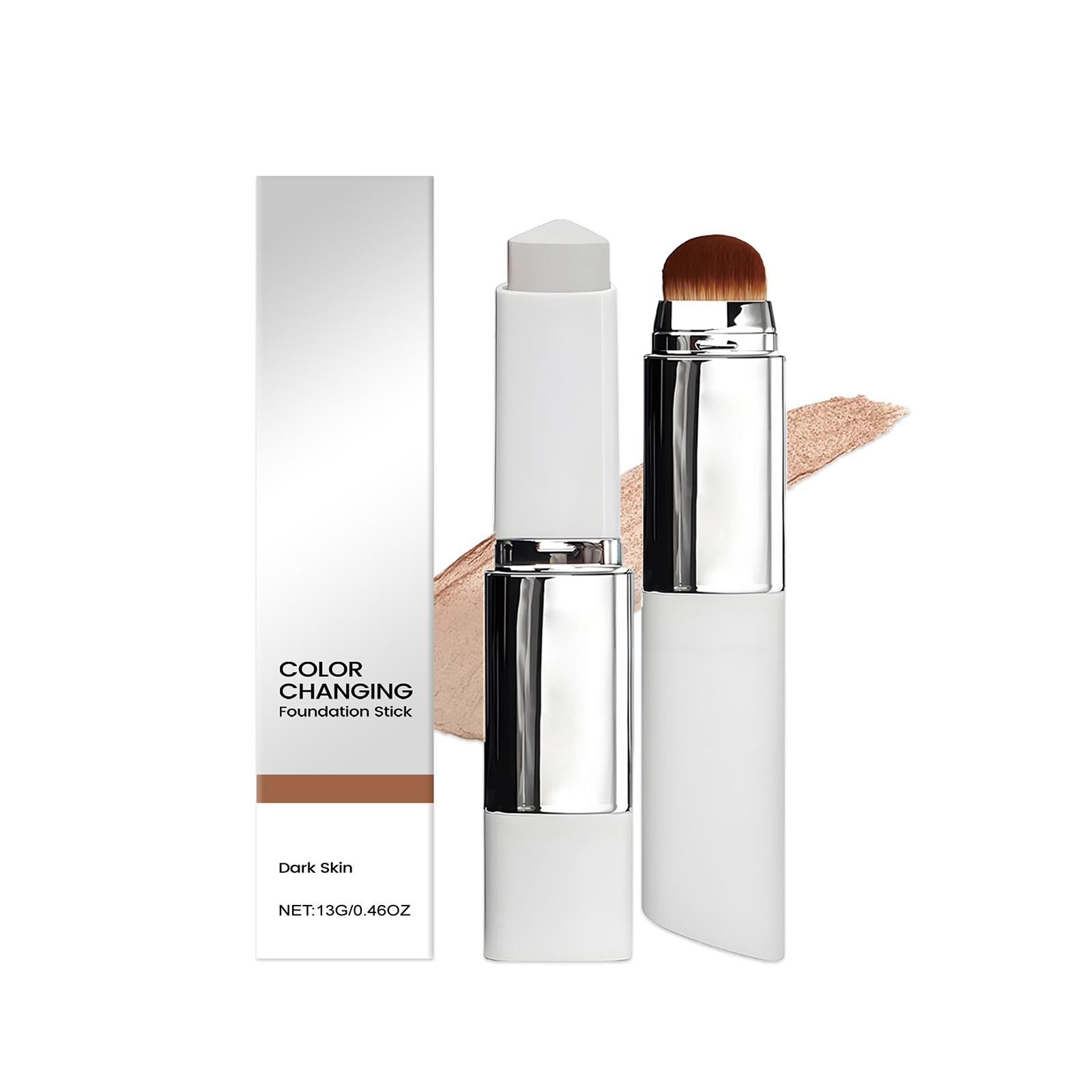Foundation Make-Up Stick Double Head with Brush 3 Colors Lightweight Moisturizing Brighten Matte Concealer 2IN1 Foundation Stick 13g