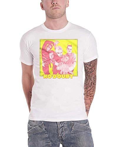 No Doubt T Shirt Yellow Photo Band Logo Nue Official Men s - White - X-Large 2XL