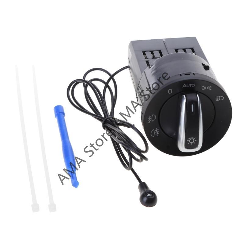 X7JF Car Headlight Switch Auto Interior Fog Lamp On Off for Golf 4 MK4 B5 Plug