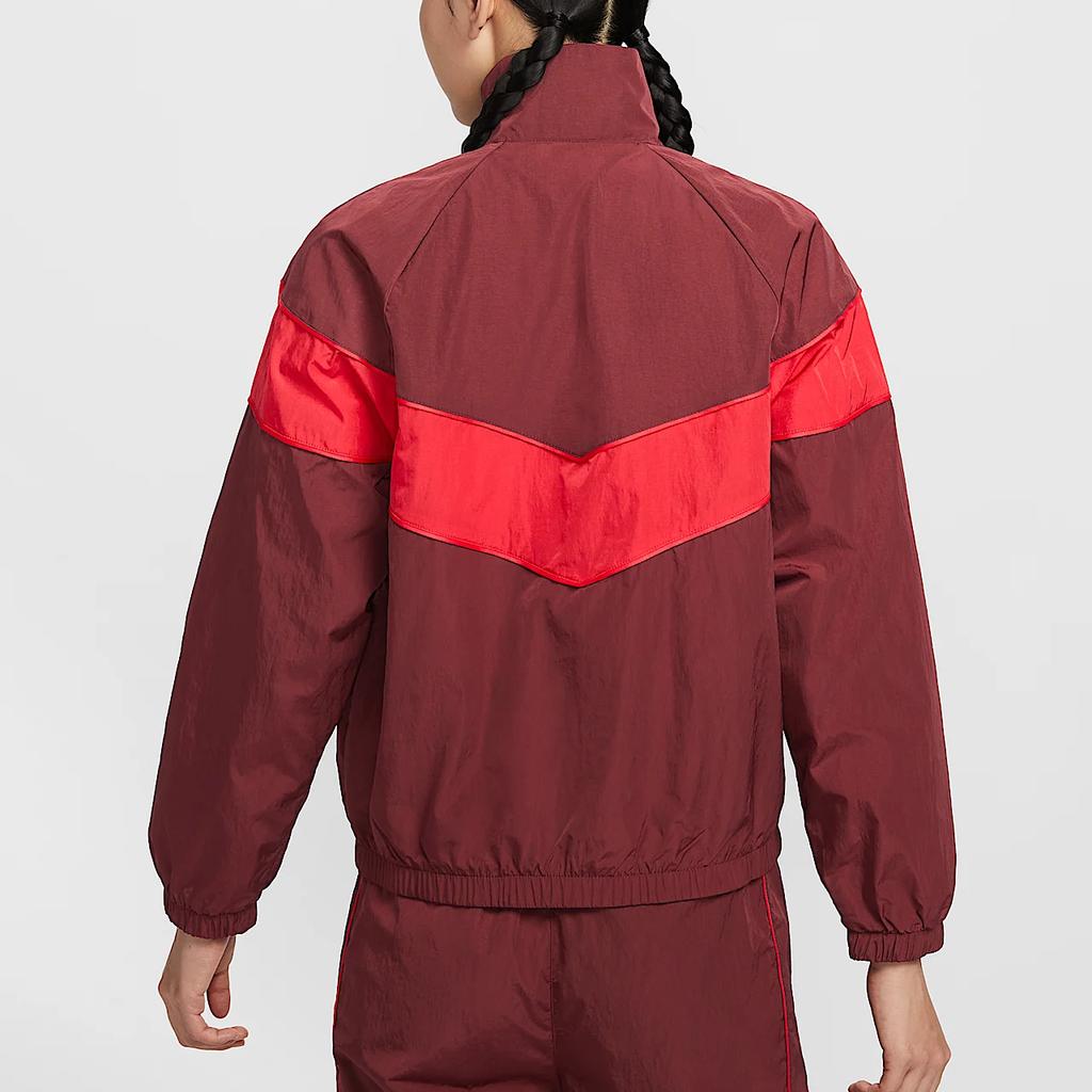 Nike Ss25 Windrunner Fashion Stand Collar Versatile Comfortable Jacket Women Jacket Red FV6305-619
