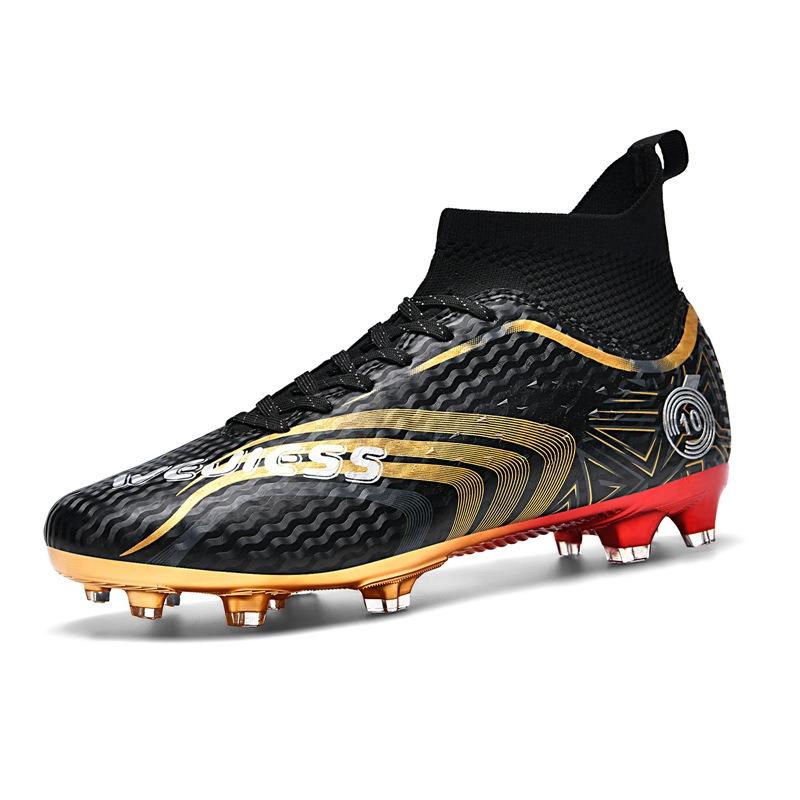 New Kids Men's School Breathable High Top Long and Short Spike Soccer Boots Grass Training Shoes